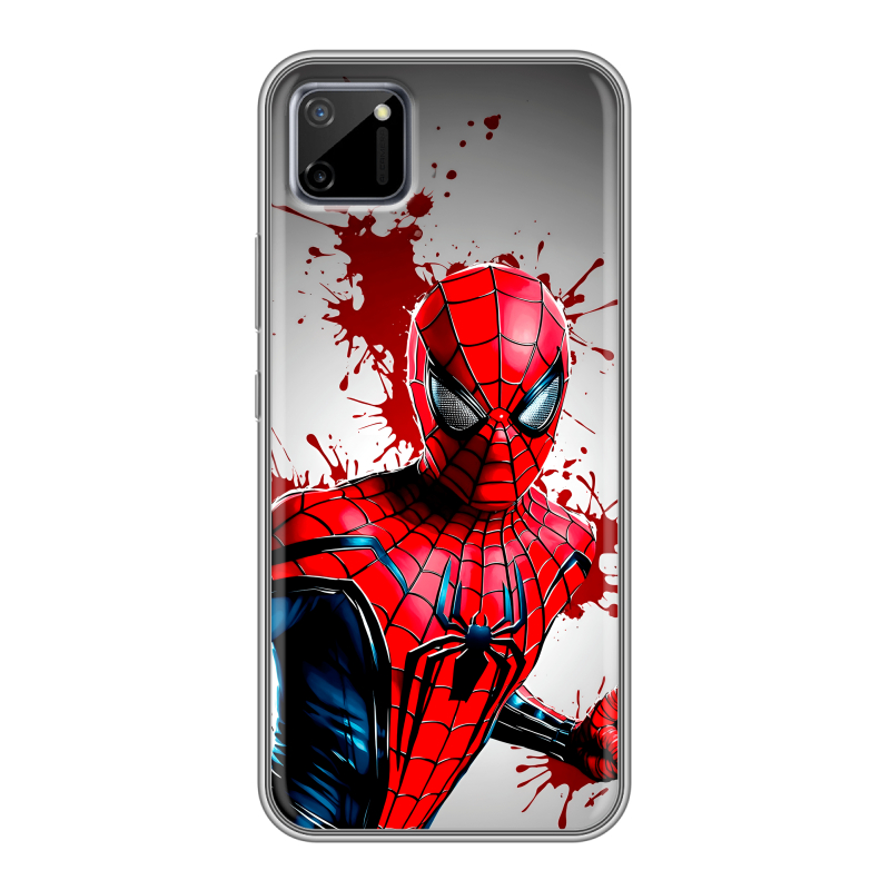 Силиконовый противоударный чехол на Realme C11 с принтом Spiderman Человек паук Силиконовый противоударный чехол на Realme C11 с принтом Spiderman Человек паук