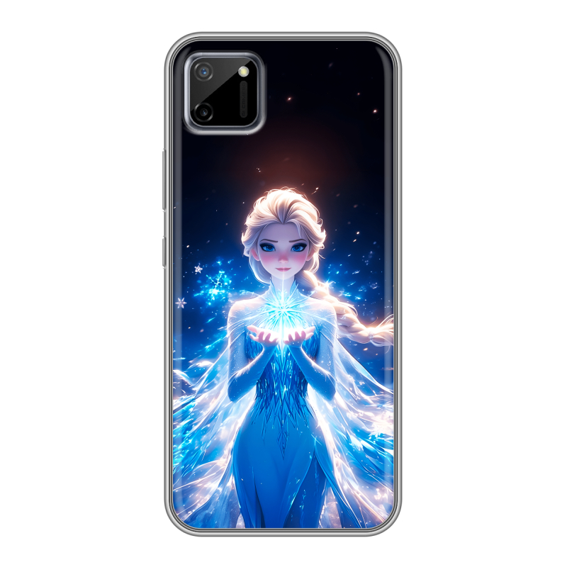 Силиконовый чехол на Realme C11 с принтом Холодное сердце Frozen Силиконовый чехол на Realme C11 с принтом Холодное сердце Frozen