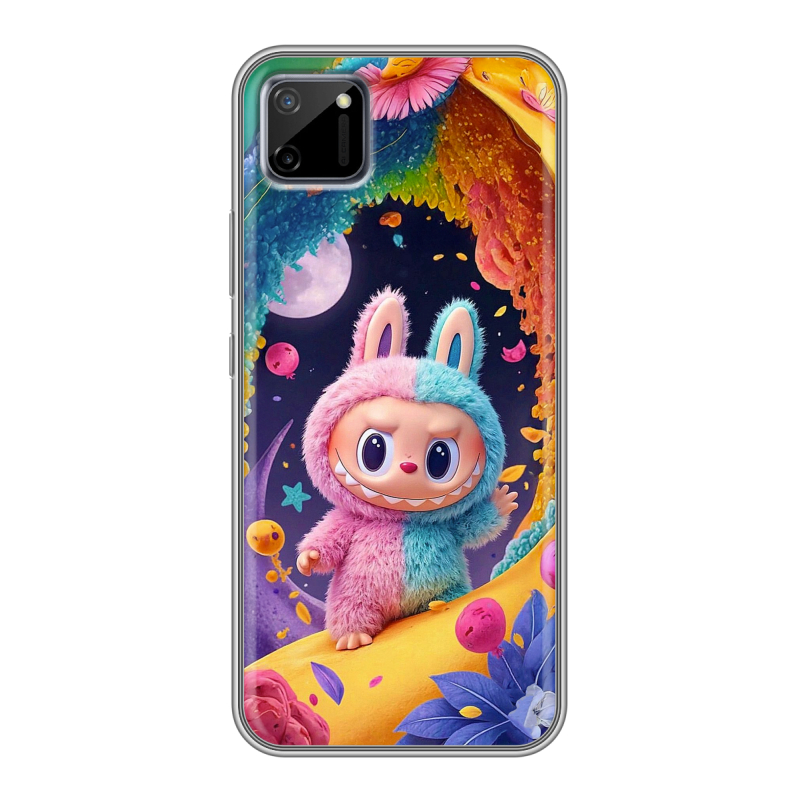 Силиконовый чехол на Realme C11 с принтом Labubu Лабубу Силиконовый чехол на Realme C11 с принтом Labubu Лабубу