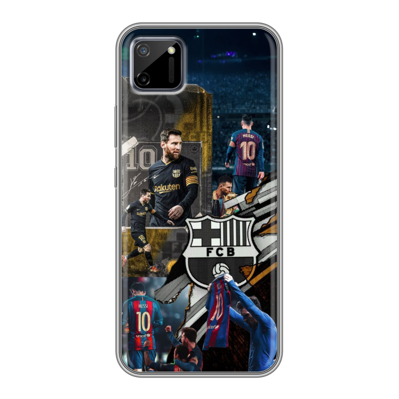 Силиконовый чехол на Realme C11 с принтом Messi Barcelona Силиконовый чехол на Realme C11 с принтом Messi Barcelona