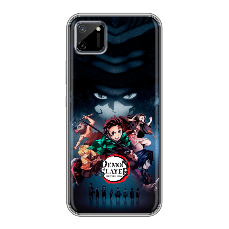 Силиконовый противоударный чехол на Realme C11 с принтом Demon Slayer Клинок рассекающий демонов Силиконовый противоударный чехол на Realme C11 с принтом Demon Slayer Клинок рассекающий демонов