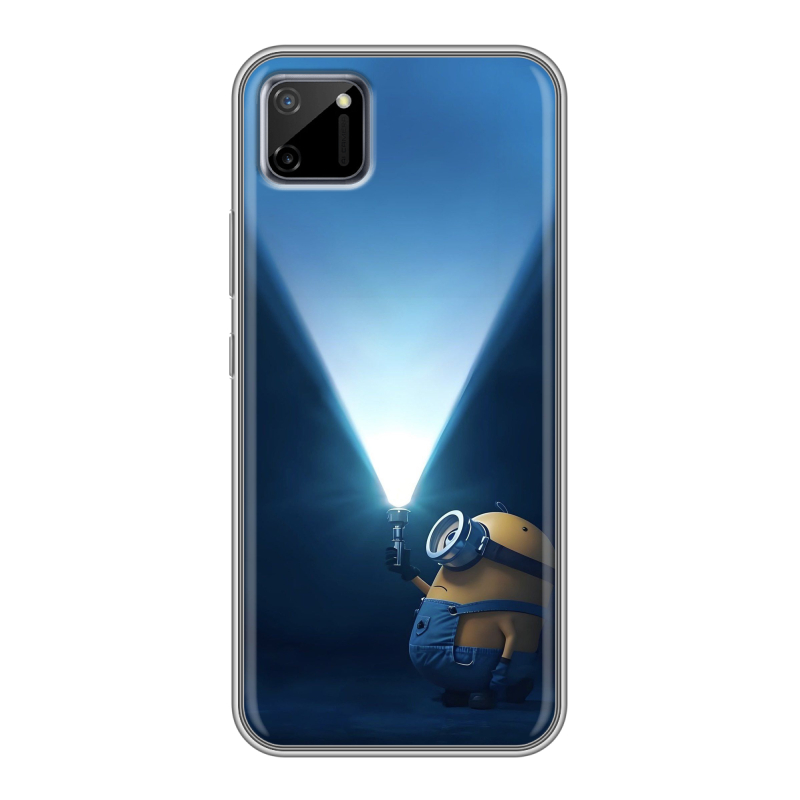 Силиконовый противоударный чехол на Realme C11 с принтом Миньоны Силиконовый противоударный чехол на Realme C11 с принтом Миньоны