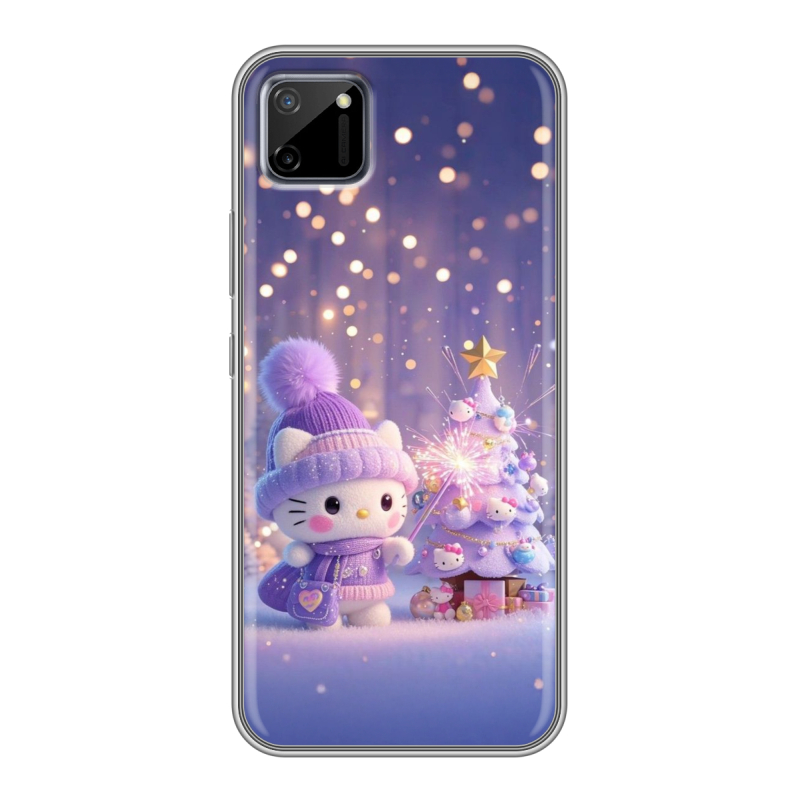 Силиконовый чехол на Realme C11 с принтом Новый год Силиконовый чехол на Realme C11 с принтом Новый год