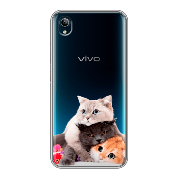 Силиконовый чехол на Vivo Y91C с принтом Кошки
