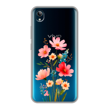 Силиконовый чехол на Vivo Y91C с принтом Цветы