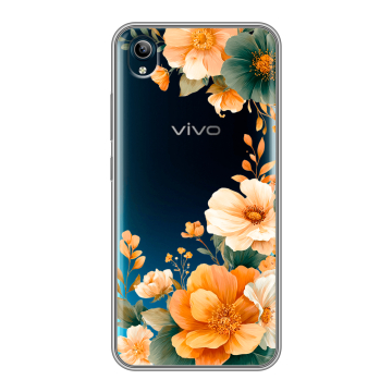 Силиконовый чехол на Vivo Y91C с принтом Цветы принт