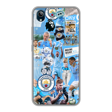Силиконовый чехол на Vivo Y91C с принтом Man City Манчестер Сити