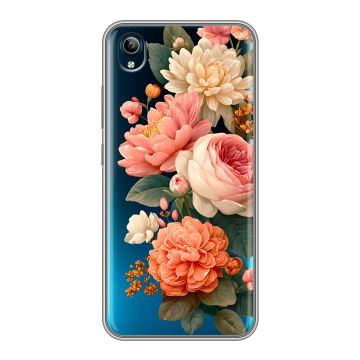 Силиконовый чехол на Vivo Y91C с принтом цветы