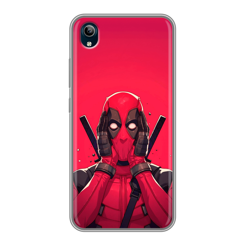Силиконовый противоударный чехол на Vivo Y91C с принтом Дедпул Deadpool Силиконовый противоударный чехол на Vivo Y91C с принтом Дедпул Deadpool