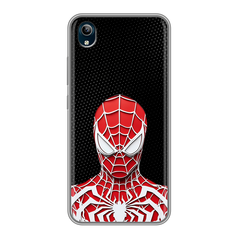 Силиконовый противоударный чехол на Vivo Y91C с принтом человек паук spiderman Силиконовый противоударный чехол на Vivo Y91C с принтом человек паук spiderman