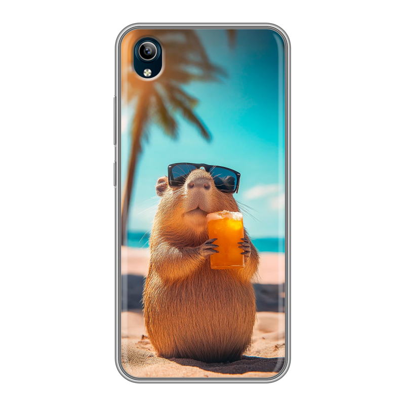 Силиконовый чехол на Vivo Y91C с принтом Капибара Силиконовый чехол на Vivo Y91C с принтом Капибара