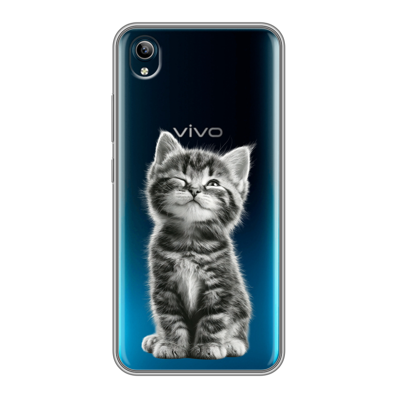 Силиконовый противоударный чехол на Vivo Y91C с принтом Котенок Силиконовый противоударный чехол на Vivo Y91C с принтом Котенок