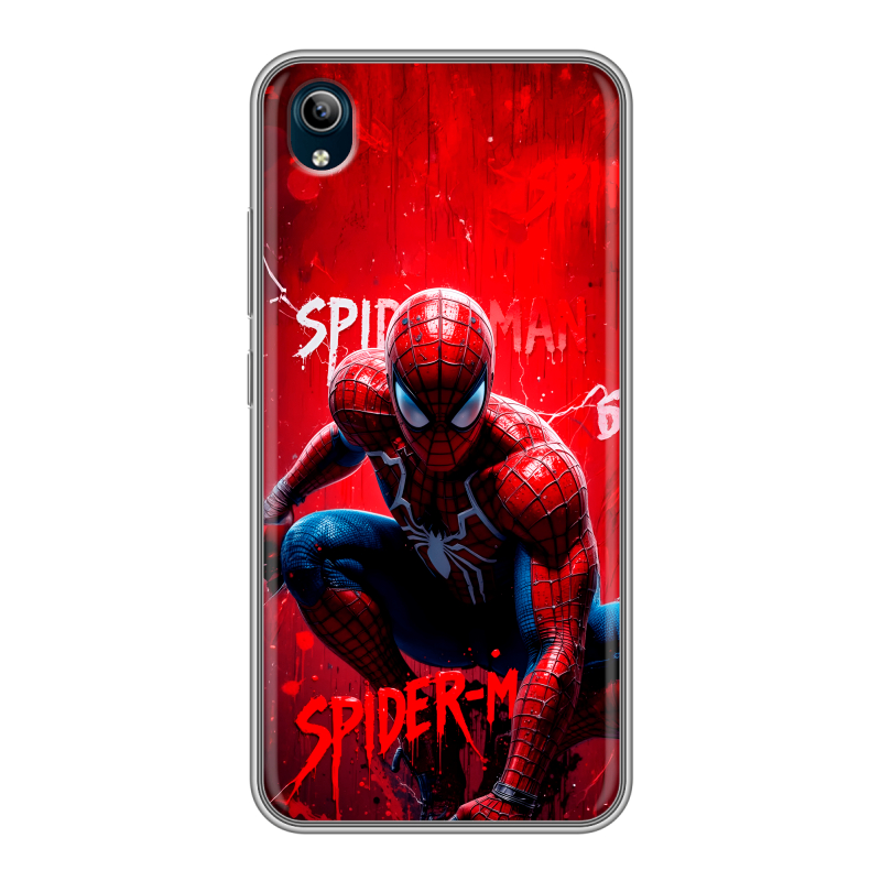 Силиконовый чехол на Vivo Y91C с принтом Spiderman Человек паук Силиконовый чехол на Vivo Y91C с принтом Spiderman Человек паук