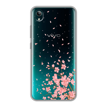 Силиконовый чехол на Vivo Y1S с принтом Ветка сакуры