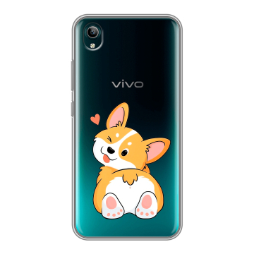 Силиконовый чехол на Vivo Y1S с принтом Корги