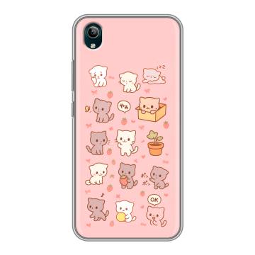 Силиконовый чехол на Vivo Y1S с принтом Hello Kitty Хелоу Кити