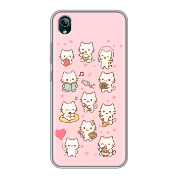 Силиконовый чехол на Vivo Y1S с принтом Hello Kitty Хелоу Кити