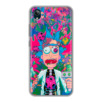 Силиконовый чехол на Vivo Y1S с принтом Рик и Морти Rick Morty