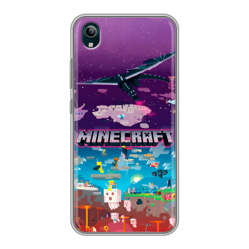 Силиконовый чехол на Vivo Y1S с принтом Майнкрафт Minecraft