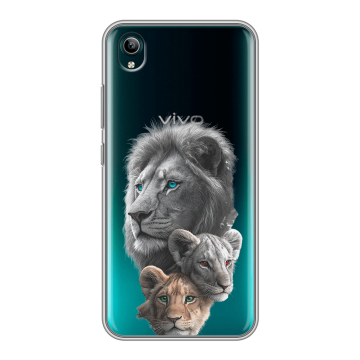 Силиконовый чехол на Vivo Y1S с принтом Львы Силиконовый чехол на Vivo Y1S с принтом Львы