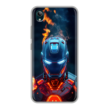 Силиконовый чехол на Vivo Y1S с принтом IronMan Железный человек