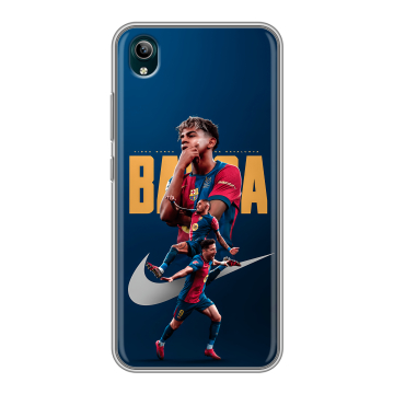 Силиконовый чехол на Vivo Y1S с принтом Барселона Barca Yamal 