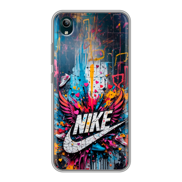 Силиконовый чехол на Vivo Y1S с принтом Nike Найк