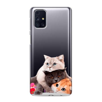 Силиконовый чехол на Samsung Galaxy M31s с принтом Кошки