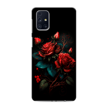 Силиконовый чехол на Samsung Galaxy M31s с принтом Розы красные Силиконовый чехол на Samsung Galaxy M31s с принтом Розы красные