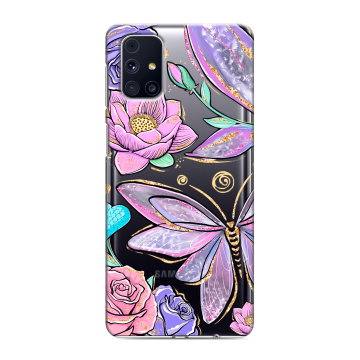 Силиконовый чехол на Samsung Galaxy M31s с принтом Бабочки и цветы Силиконовый чехол на Samsung Galaxy M31s с принтом Бабочки и цветы
