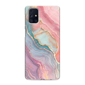 Силиконовый чехол на Samsung Galaxy M31s с принтом розовый мрамор Силиконовый чехол на Samsung Galaxy M31s с принтом розовый мрамор