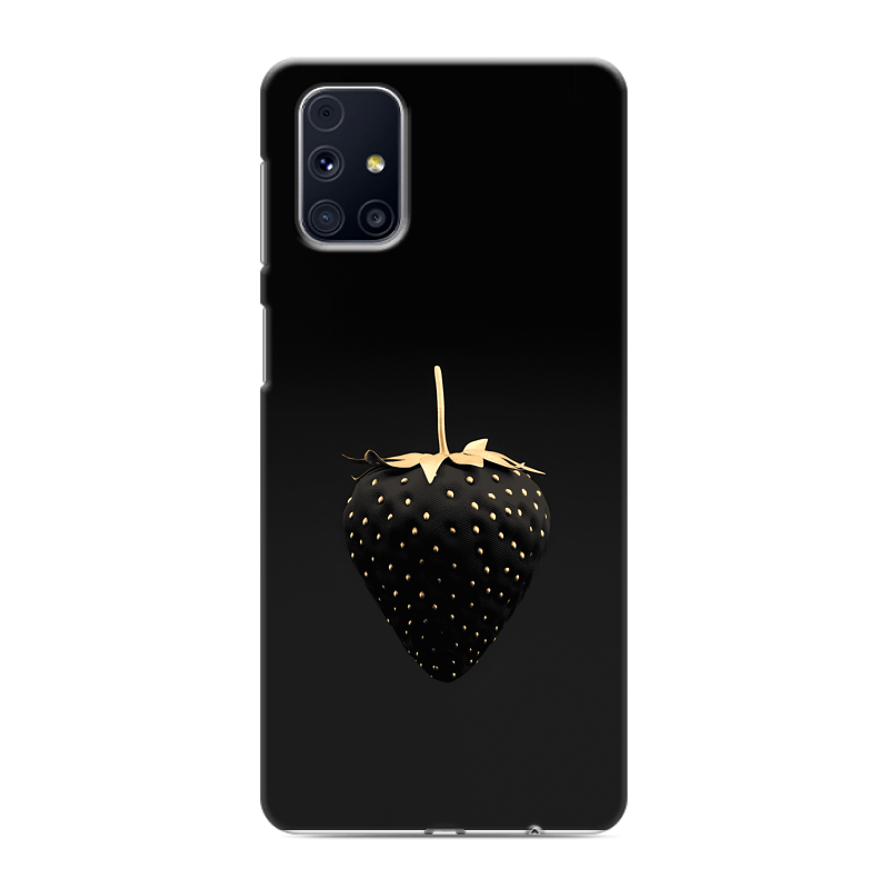Пластиковый чехол на Samsung Galaxy M31s с принтом Черная клубника Пластиковый чехол на Samsung Galaxy M31s с принтом Черная клубника