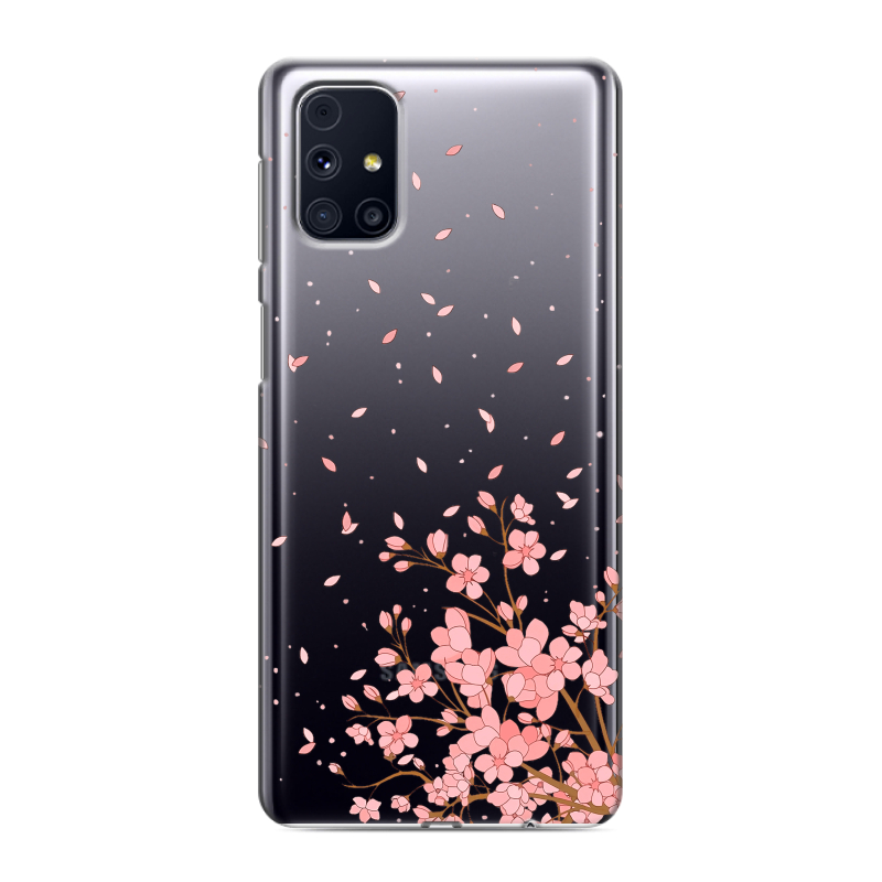 Силиконовый противоударный чехол на Samsung Galaxy M31s с принтом Ветка сакуры Силиконовый противоударный чехол на Samsung Galaxy M31s с принтом Ветка сакуры