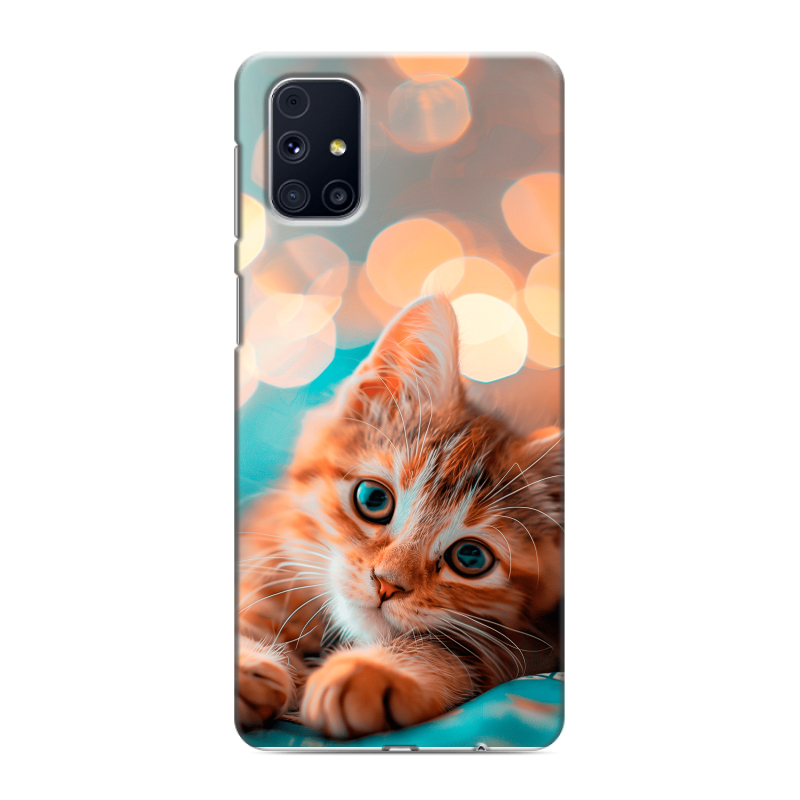 Силиконовый чехол на Samsung Galaxy M31s с принтом котик Силиконовый чехол на Samsung Galaxy M31s с принтом котик