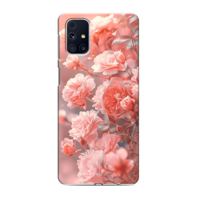 Силиконовый противоударный чехол на Samsung Galaxy M31s с принтом Розы цветы Силиконовый противоударный чехол на Samsung Galaxy M31s с принтом Розы цветы