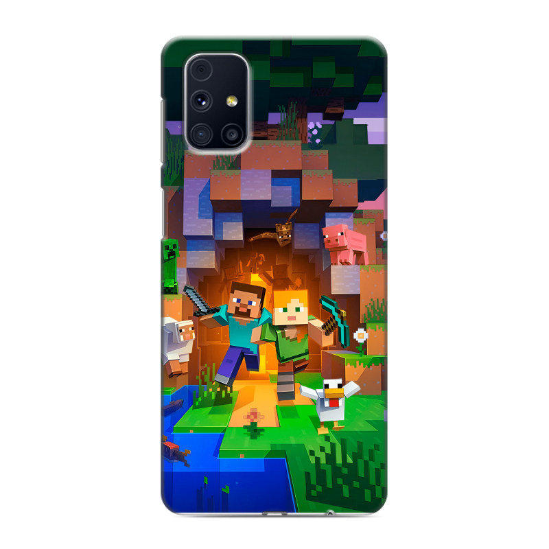 Силиконовый чехол на Samsung Galaxy M31s с принтом Майнкрафт Minecraft Силиконовый чехол на Samsung Galaxy M31s с принтом Майнкрафт Minecraft