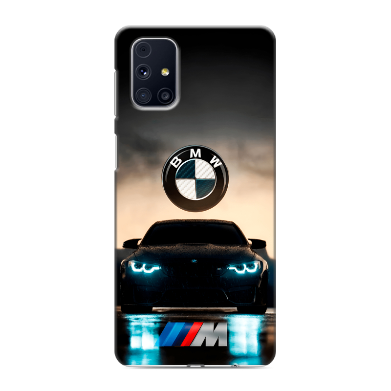 Силиконовый противоударный чехол на Samsung Galaxy M31s с принтом БМВ BMW Силиконовый противоударный чехол на Samsung Galaxy M31s с принтом БМВ BMW