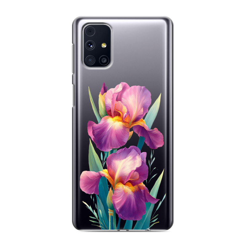 Силиконовый противоударный чехол на Samsung Galaxy M31s с принтом Цветы орхидеи Силиконовый противоударный чехол на Samsung Galaxy M31s с принтом Цветы орхидеи