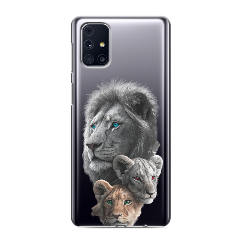 Пластиковый чехол на Samsung Galaxy M31s с принтом Львы Пластиковый чехол на Samsung Galaxy M31s с принтом Львы