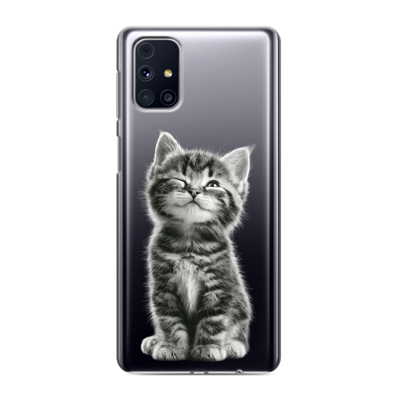 Силиконовый противоударный чехол на Samsung Galaxy M31s с принтом Котенок Силиконовый противоударный чехол на Samsung Galaxy M31s с принтом Котенок