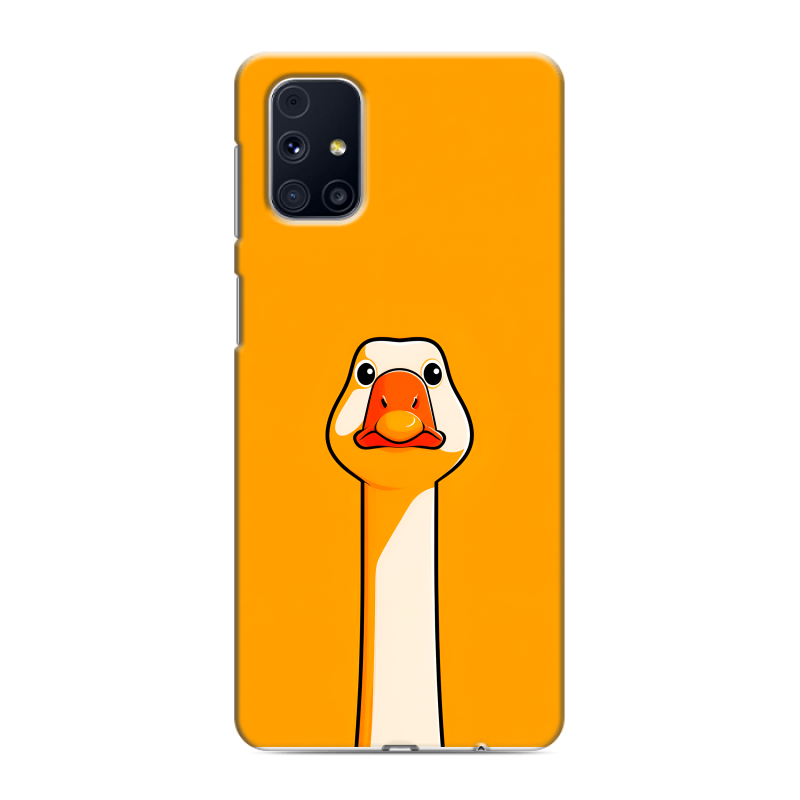 Силиконовый противоударный чехол на Samsung Galaxy M31s с принтом Смешная утка Силиконовый противоударный чехол на Samsung Galaxy M31s с принтом Смешная утка