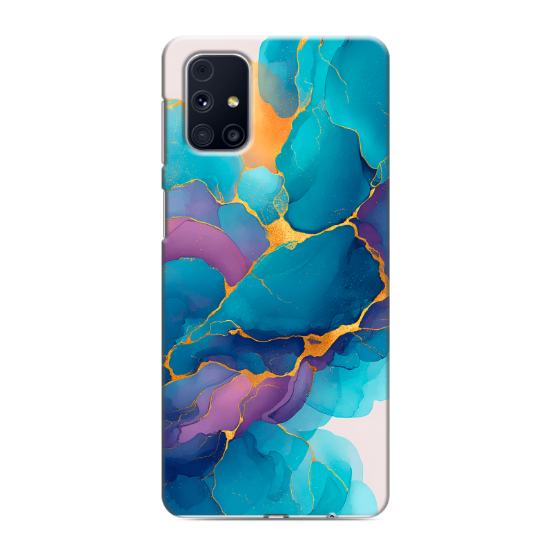 Пластиковый чехол на Samsung Galaxy M31s с принтом Мрамор блестки Пластиковый чехол на Samsung Galaxy M31s с принтом Мрамор блестки