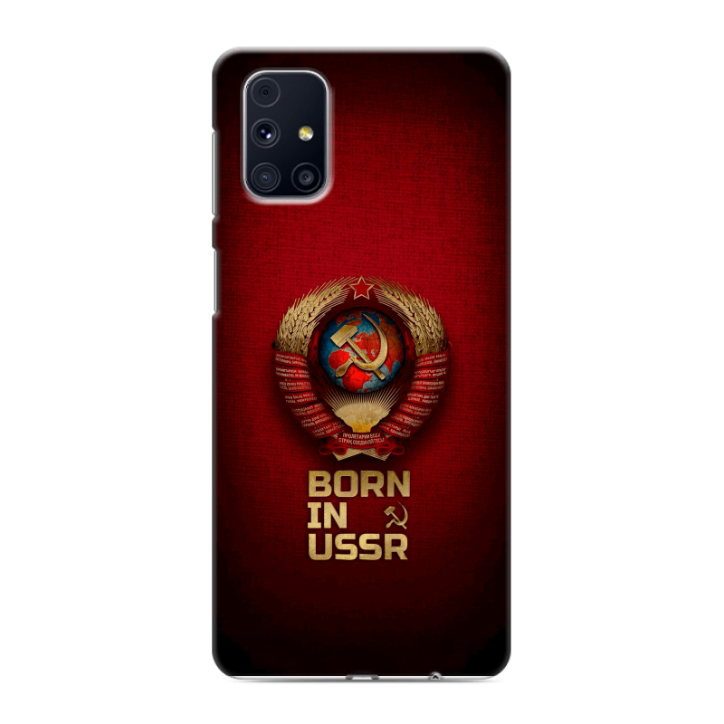 Пластиковый чехол на Samsung Galaxy M31s с принтом Флаг Герб СССР Пластиковый чехол на Samsung Galaxy M31s с принтом Флаг Герб СССР