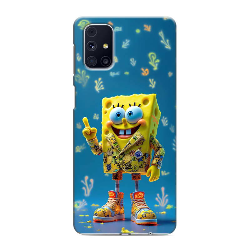 Пластиковый чехол на Samsung Galaxy M31s с принтом Спанч боб Спанчбоб Пластиковый чехол на Samsung Galaxy M31s с принтом Спанч боб Спанчбоб