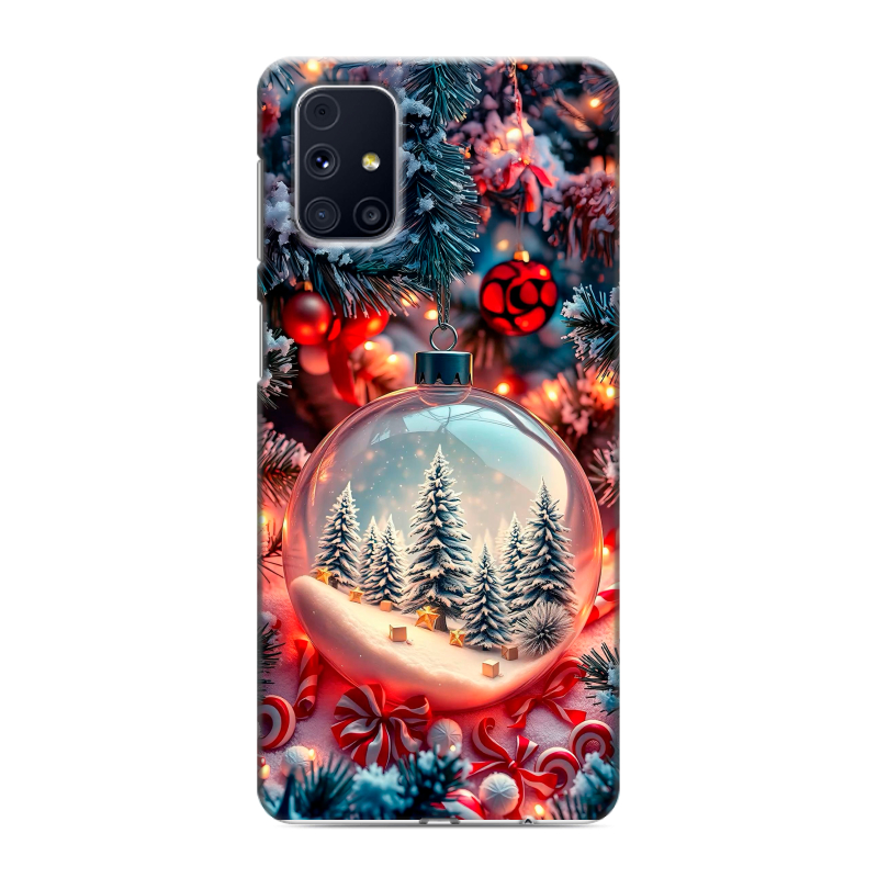 Силиконовый противоударный чехол на Samsung Galaxy M31s с принтом Новый год Силиконовый противоударный чехол на Samsung Galaxy M31s с принтом Новый год