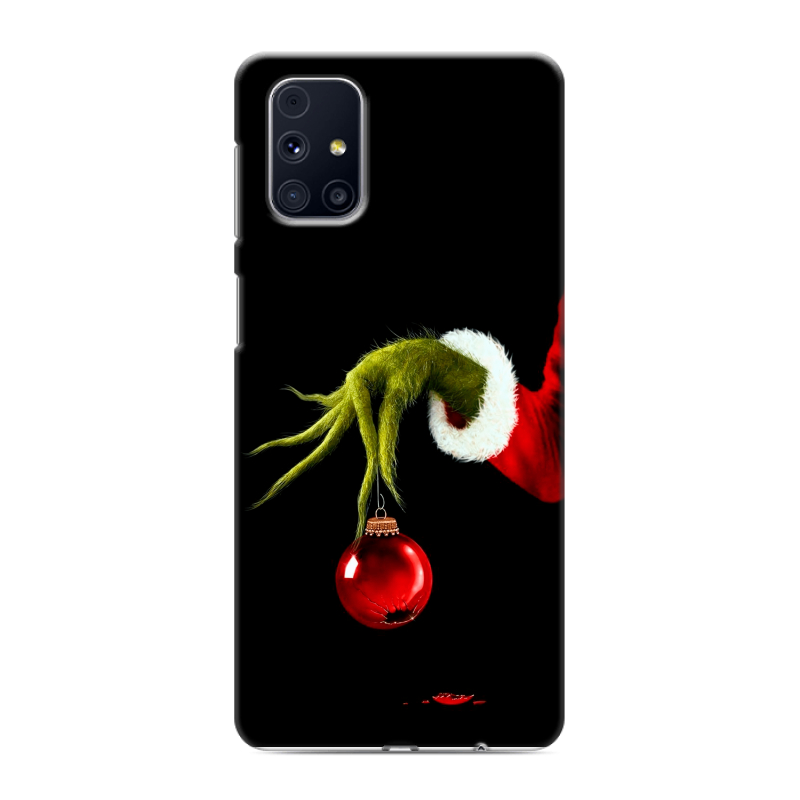 Силиконовый противоударный чехол на Samsung Galaxy M31s с принтом Новый год Гринч Силиконовый противоударный чехол на Samsung Galaxy M31s с принтом Новый год Гринч