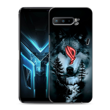 Силиконовый противоударный чехол на ASUS ROG Phone 3 с принтом Лесной волк