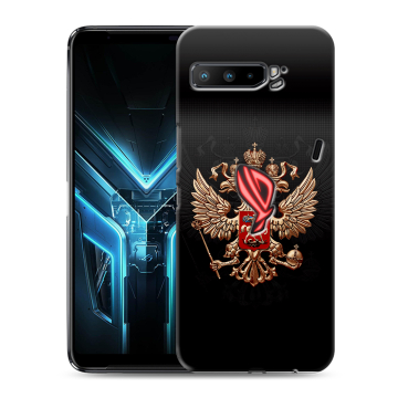 Силиконовый противоударный чехол на ASUS ROG Phone 3 с принтом Герб России Силиконовый противоударный чехол на ASUS ROG Phone 3 с принтом Герб России