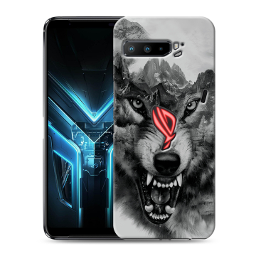 Силиконовый противоударный чехол на ASUS ROG Phone 3 с принтом Волк Силиконовый противоударный чехол на ASUS ROG Phone 3 с принтом Волк