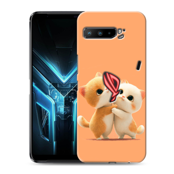 Силиконовый противоударный чехол на ASUS ROG Phone 3 с принтом Милые котики Силиконовый противоударный чехол на ASUS ROG Phone 3 с принтом Милые котики
